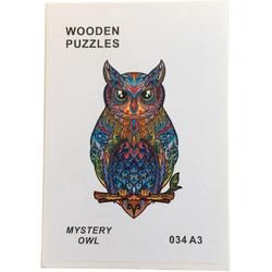 Legpuzzel Mystery Uil 034| A3 | houten puzzel | 200 stukjes | dierenpuzzel